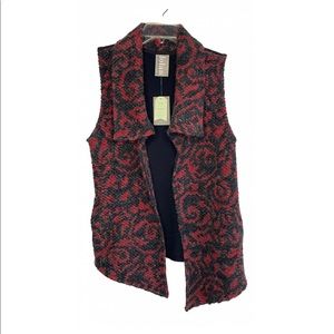 Red/Black L Anthropologie by Dolan Vest